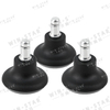  Black Plastic Chair Legs for Office Chair Furniture Leveling Glides with Plate Mounting PP