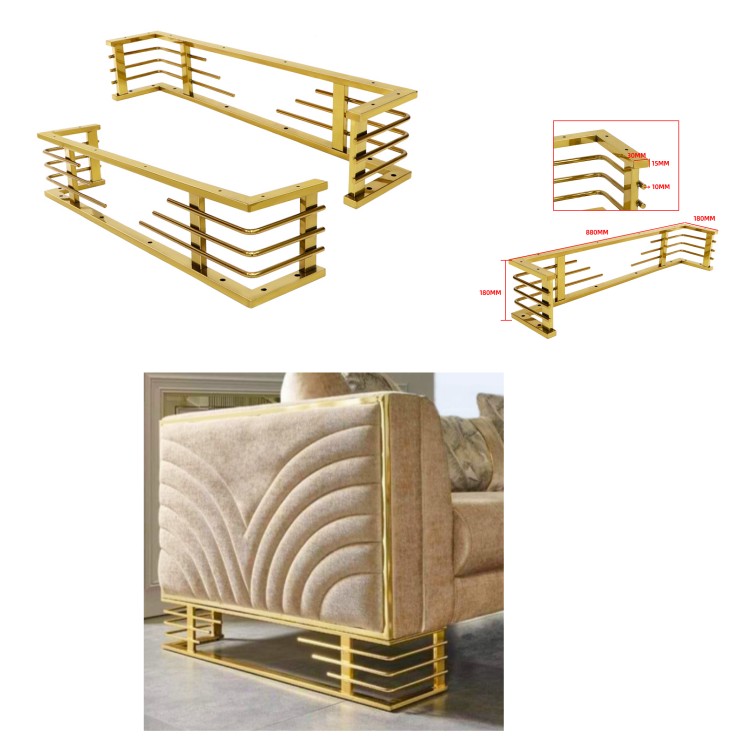 Sofa Legs Gold Sofa Armchair Base Metal Iron Steel Sofa Frame for Living Room Hotel