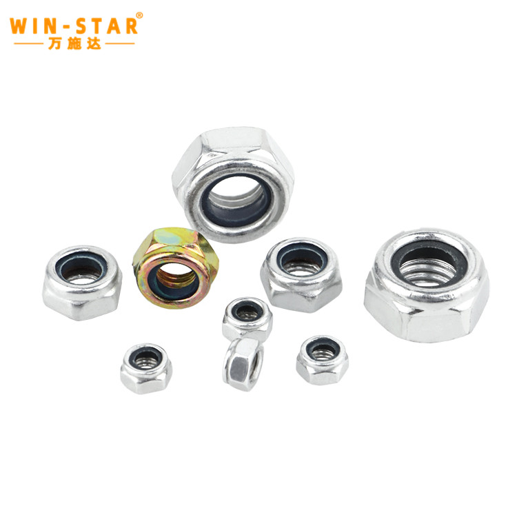 hex nylon insert lock nuts DIN985 nylon locking nut Non-slip nut