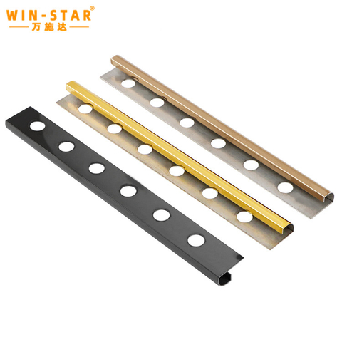  Fashion 201 Stainless Steel Strip Gold Luxury Furniture Hardware Flat Strip Trim