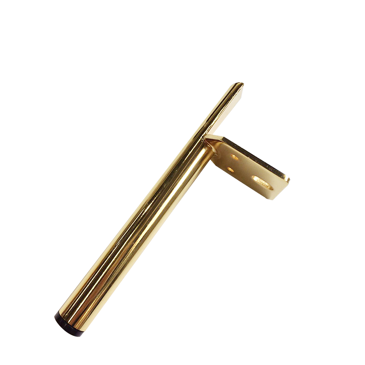 Wholesale Furniture Parts Cheap Price L Shape Golden Pipe Metal Sofa Legs for Coffee Table Bed Feet