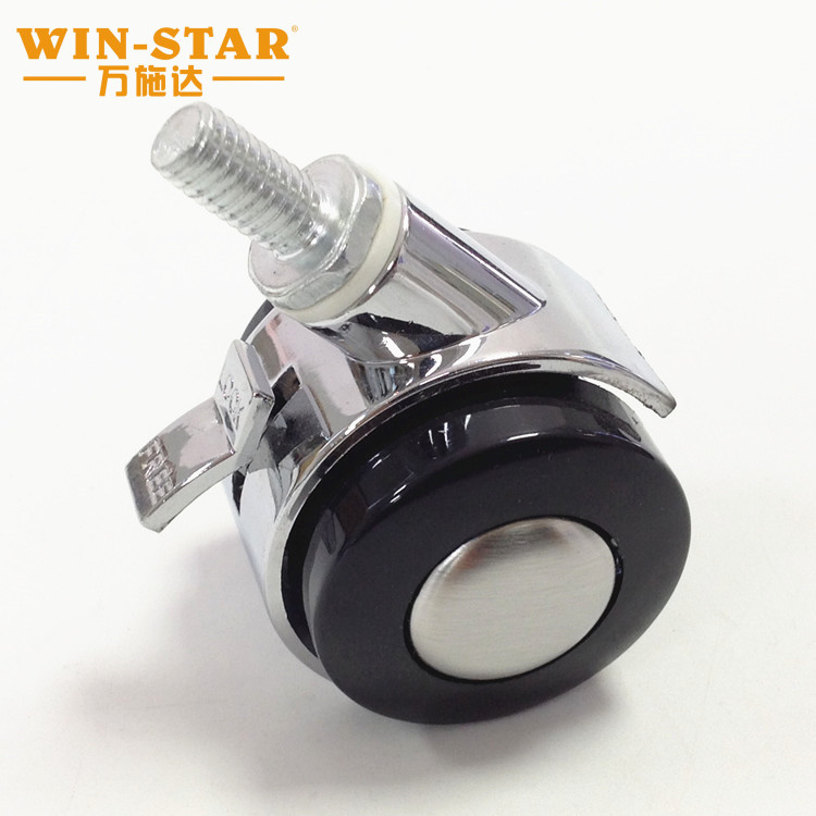 Universal wheel 1.5 inch M8 screw alloy caster with brake