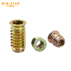  M6 M8 Carbon Steel Thread Furniture Nuts Zinc Plated Hex Drive Inserts Nuts