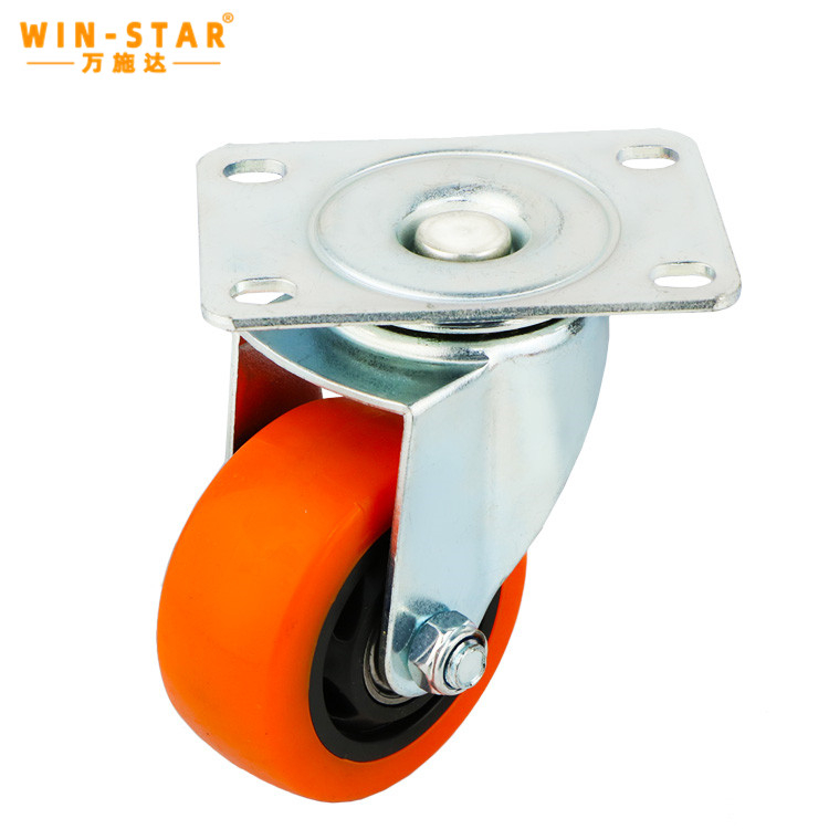 Orange 3/4/5 Inch Castor Wheels Industrial Nylon Steel Outdoor wheel