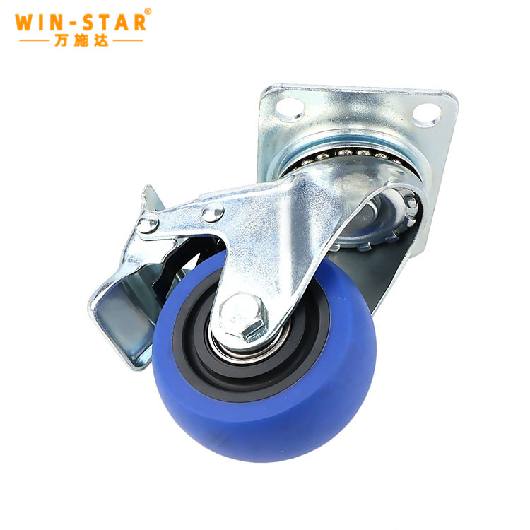 Customized Size 3Inch Plastic TPR Wheels Heavy Duty Hand Trolley Caster