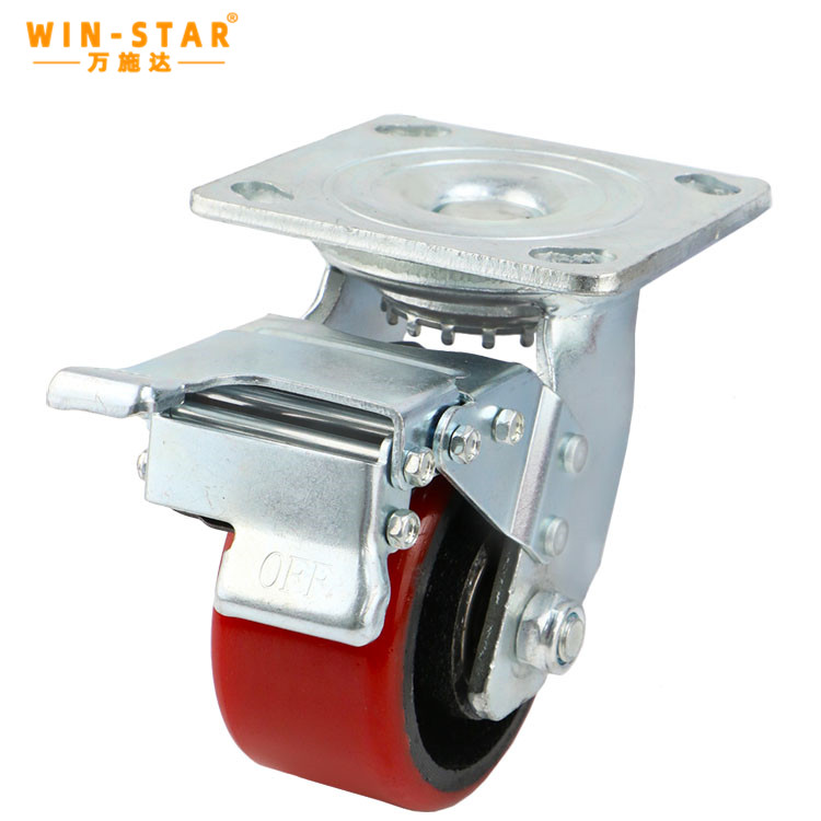 4''5''6''8'' Heavy Duty Caster Wheel Solid Rubber Caster Industrial Hand Truck Castors 