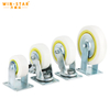  Heavy Duty Plate Caster Soft Rubber Swivel Industrial Caster for Trolley