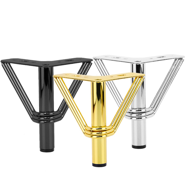 Moderne design metal sofa ben trekant møbler hardware kabinet ben sofa fødder 