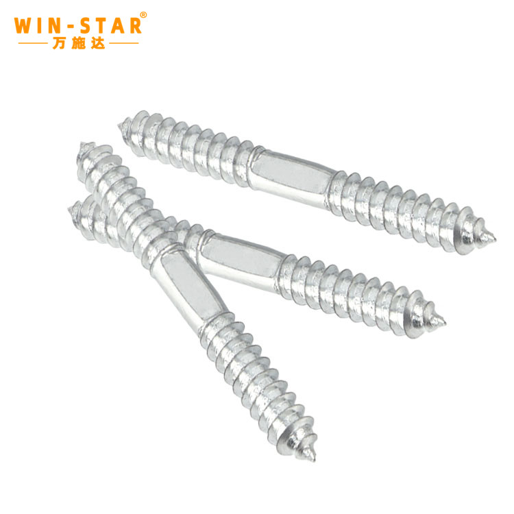 Wholesale Wood Screws Double Head Wooden Teeth Hanger Bolts