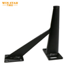 V Shape Furniture Part Black Metal Sofa Leg for Chair Bed