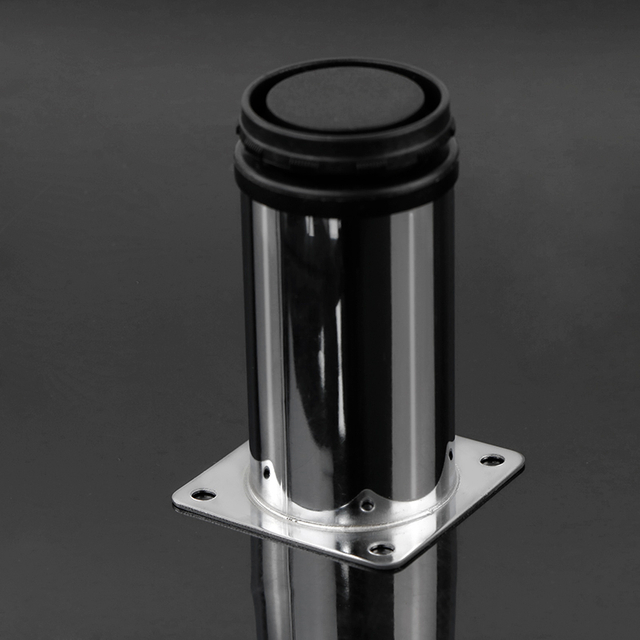 Adjustable Furniture Chrome Plate Iron Legs 50MM Tube Sofa Table Hardware Legs 