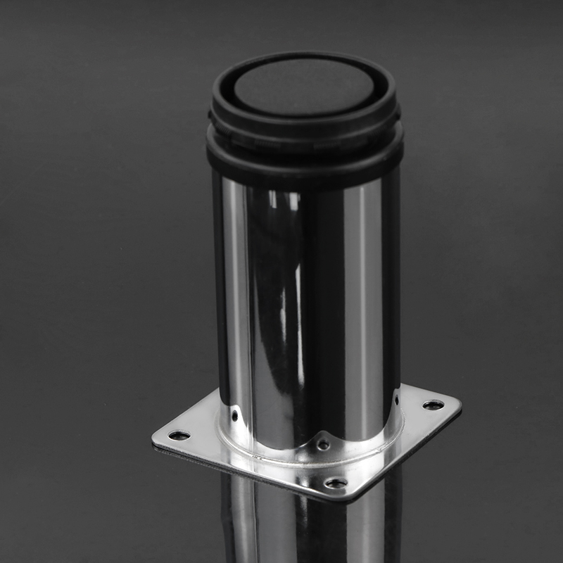 Adjustable Furniture Chrome Plate Iron Legs 50MM Tube Sofa Table Hardware Legs 
