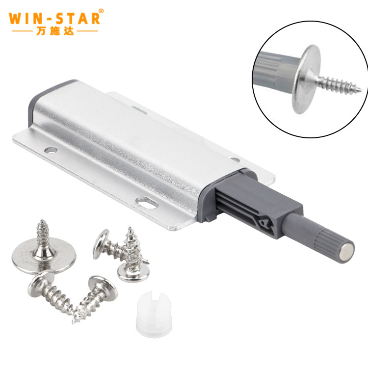 Adjustable Plastic Handleless Door Damper for Knob-Free Doors with Magnetic