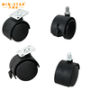 Silent casters Nylon universal casters Shelf roller with break