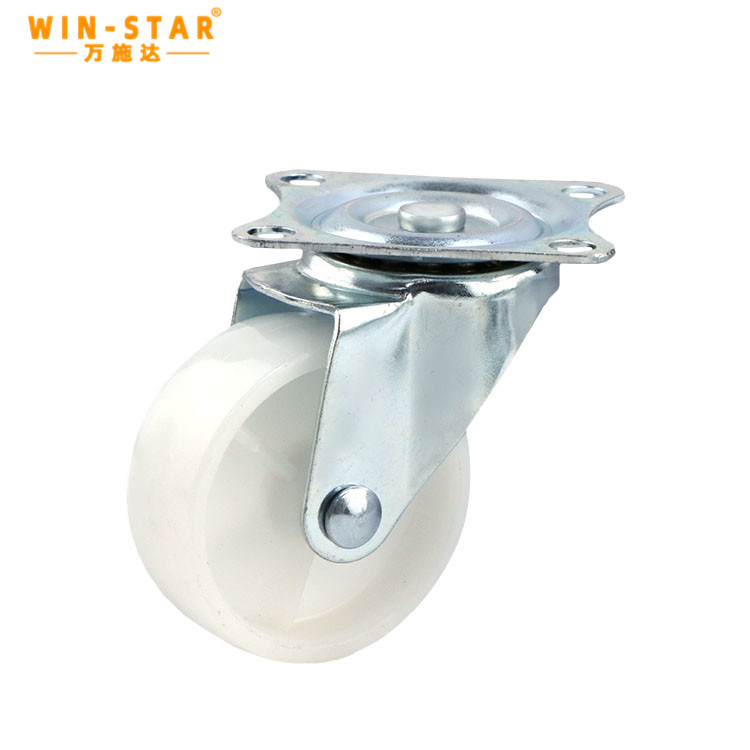 PVC bearing 40KG 2 inch light white PP universal wheel