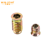  M6 M8 Carbon Steel Thread Furniture Nuts Zinc Plated Hex Drive Inserts Nuts