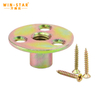 M6 M8 M10 M12 Zinc Plated Furniture Connector T Nut Three Hole Round Base Lock Nut