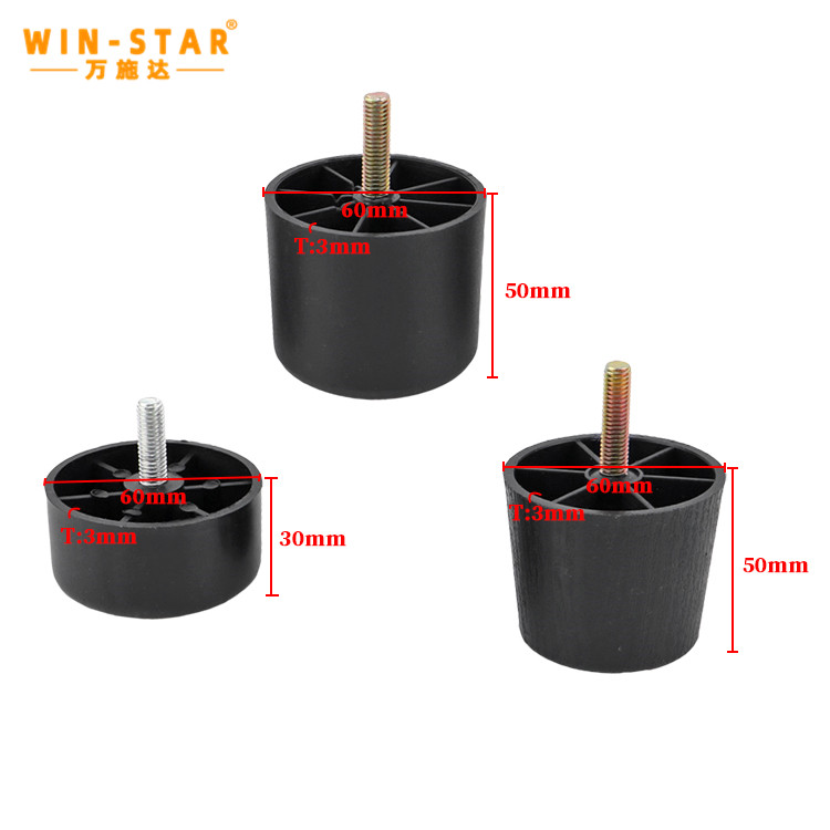 Plastic sofa legs combine multiple advantages
