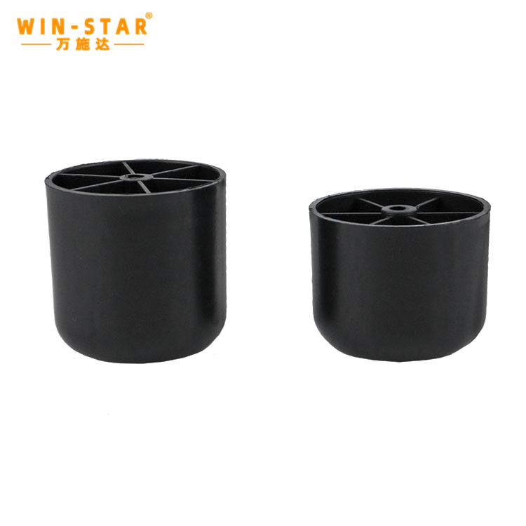 Top Selling Plastic Furniture Accessory Black Sofa Legs 50mm Height Plastic Feet for Outdoor Furniture