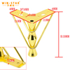  Good Quality Golden Iron Metal Triangle Metal Sofa Legs Furniture Legs Cabinet Leg Series