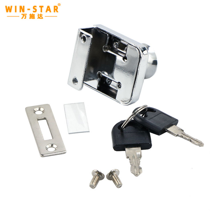 Zinc Alloy Furniture Cabinet Drawer Lock 407 409 Glass Showcase Cabinet Door Lock