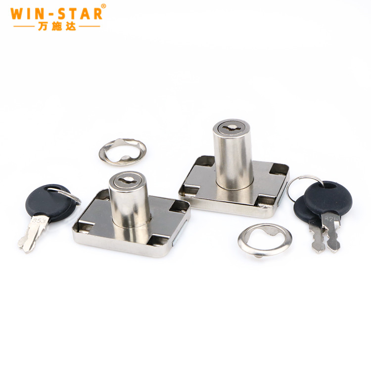 Nickel Plated Iron Material 139-22 Drawer Locks with Two Plastic Keys