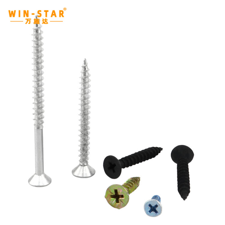 Self Tapping Yellow Zinc Polish Phillips Flat Countersunk CSK Head Chipboard Screws For Wood chipboard screw