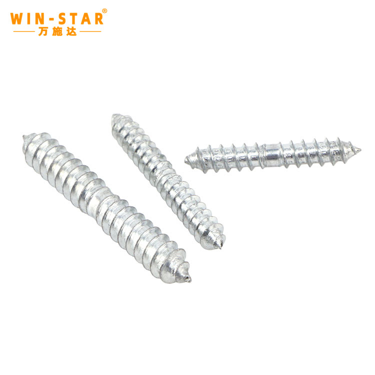 Wholesale Wood Screws Double Head Wooden Teeth Hanger Bolts