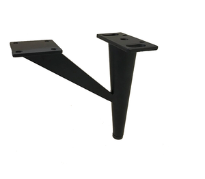 V Shape Furniture Part Black Metal Sofa Leg for Chair Bed