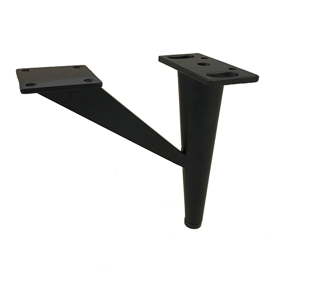 V Shape Furniture Part Black Metal Sofa Leg for Chair Bed