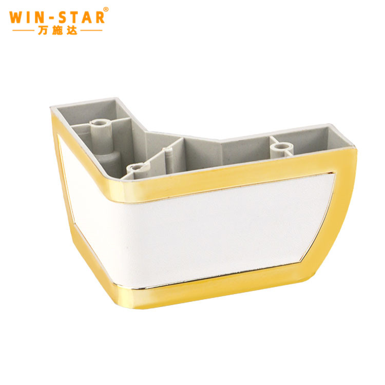 Murang Mga Bahagi ng Furniture Luxury Golden Plastic Sofa Legs China Supplier ABS Table Legs
