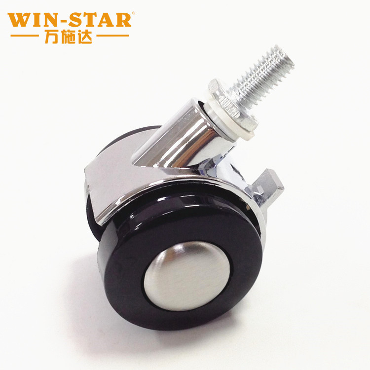 Universal wheel 1.5 inch M8 screw alloy caster with brake