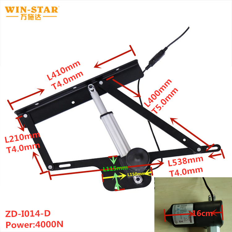 Winstar Hydraulic Bed Electric Lift Mechanism Gas Spring for Folding Murphy Bed