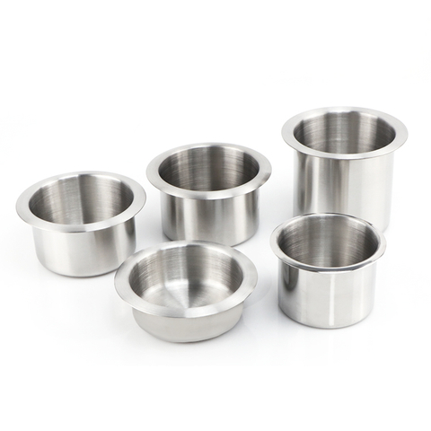 86*73*H56 mm 304 Stainless Steel Poker Desk Cup Holder Furniture Sofa Chair Silver Cup Holders