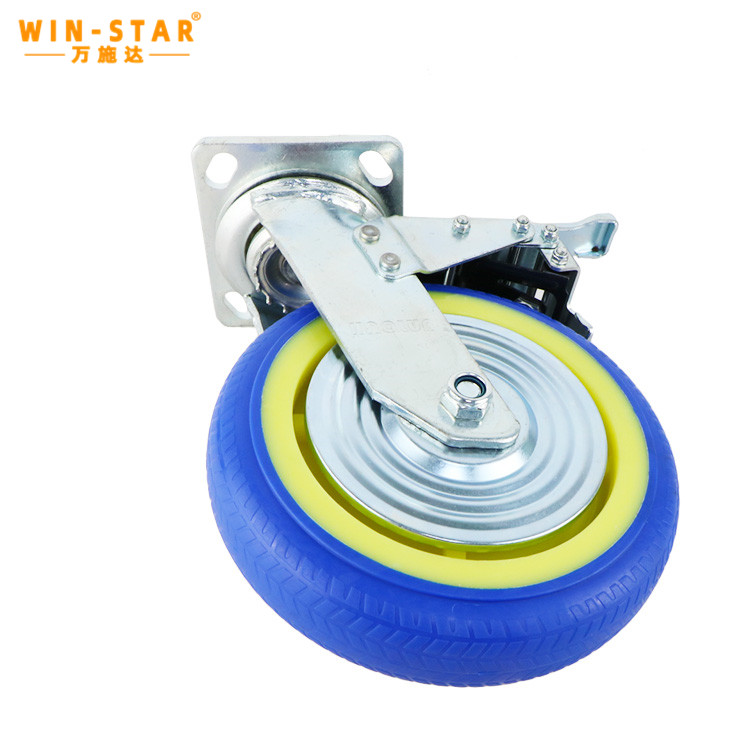  Heavy Duty Caster Wheels with Brake 4/5/6/8 Inch Loaded Casters 