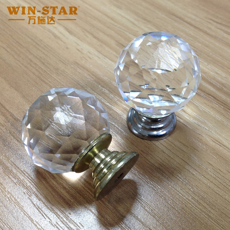 Wholesale Prices Crystal Handles Glass Handle Diamond Knobs 