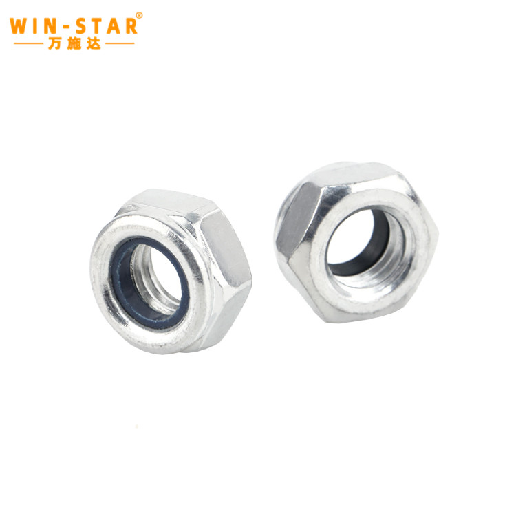 hex nylon insert lock nuts DIN985 nylon locking nut Non-slip nut