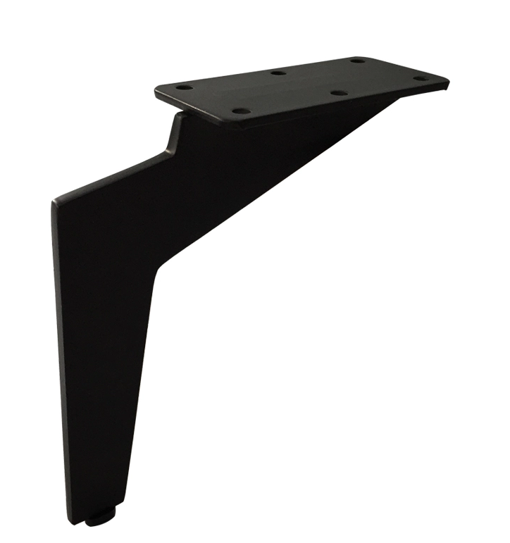 Factory Supply Metal L Shape Black Color Furniture Sofa Legs for Bed Chair