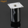 Adjustable Furniture Chrome Plate Iron Legs 50MM Tube Sofa Table Hardware Legs 