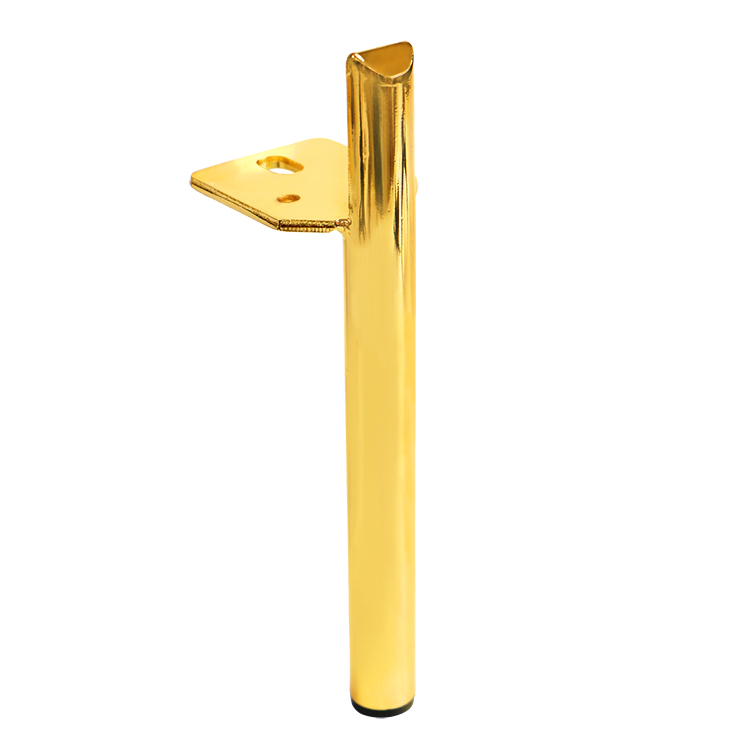Wholesale Furniture Parts Cheap Price L Shape Golden Pipe Metal Sofa Legs for Coffee Table Bed Feet