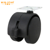 Silent casters Nylon universal casters Shelf roller with break