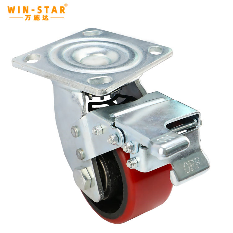 4''5''6''8'' Heavy Duty Caster Wheel Solid Rubber Caster Industrial Hand Truck Castors 