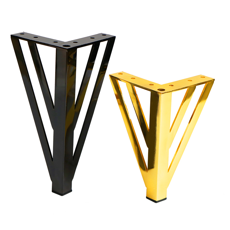 Coffee Table Triangle Chrome Legs Replacement Sofa Leg Furniture Support Leg for Cabinet