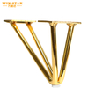 Wholesale Furniture Hardware Gold Legs V Shape Cabinet Sofa Iron Bed Legs