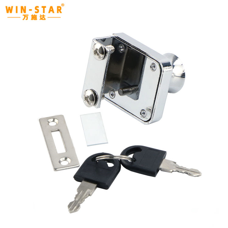 Zinc Alloy Furniture Cabinet Drawer Lock 407 409 Glass Showcase Cabinet Door Lock