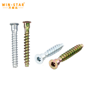 Flat Head Drive Self Tapping Euro Screw Hexagonal Wood Connecting Confirmat Screw