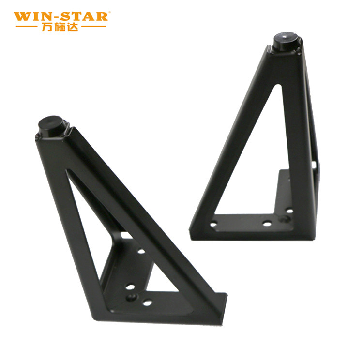 Fashion Style Furniture Hardware Triangle Pipe Metal Golden Black Sofa Legs