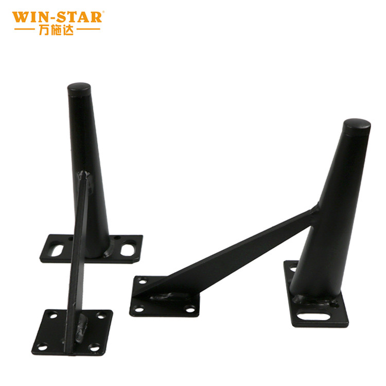 V Shape Furniture Part Black Metal Sofa Leg for Chair Bed