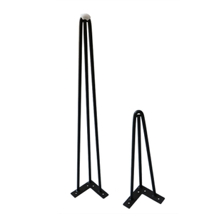 Furniture Accessory 150mm Black Triangle Hairpin Dining Chair Sofa Bed Legs
