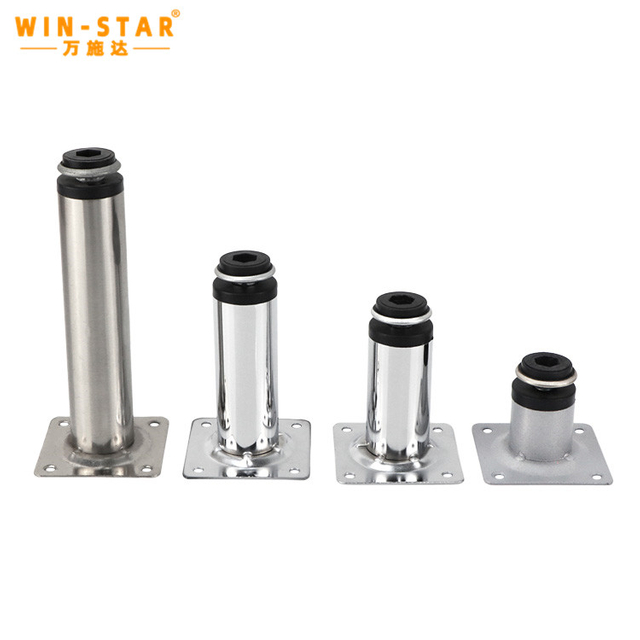 Wholesale 30MM Tube Furniture Chrome Plate Iron Legs Adjustable Coffee Table Legs 